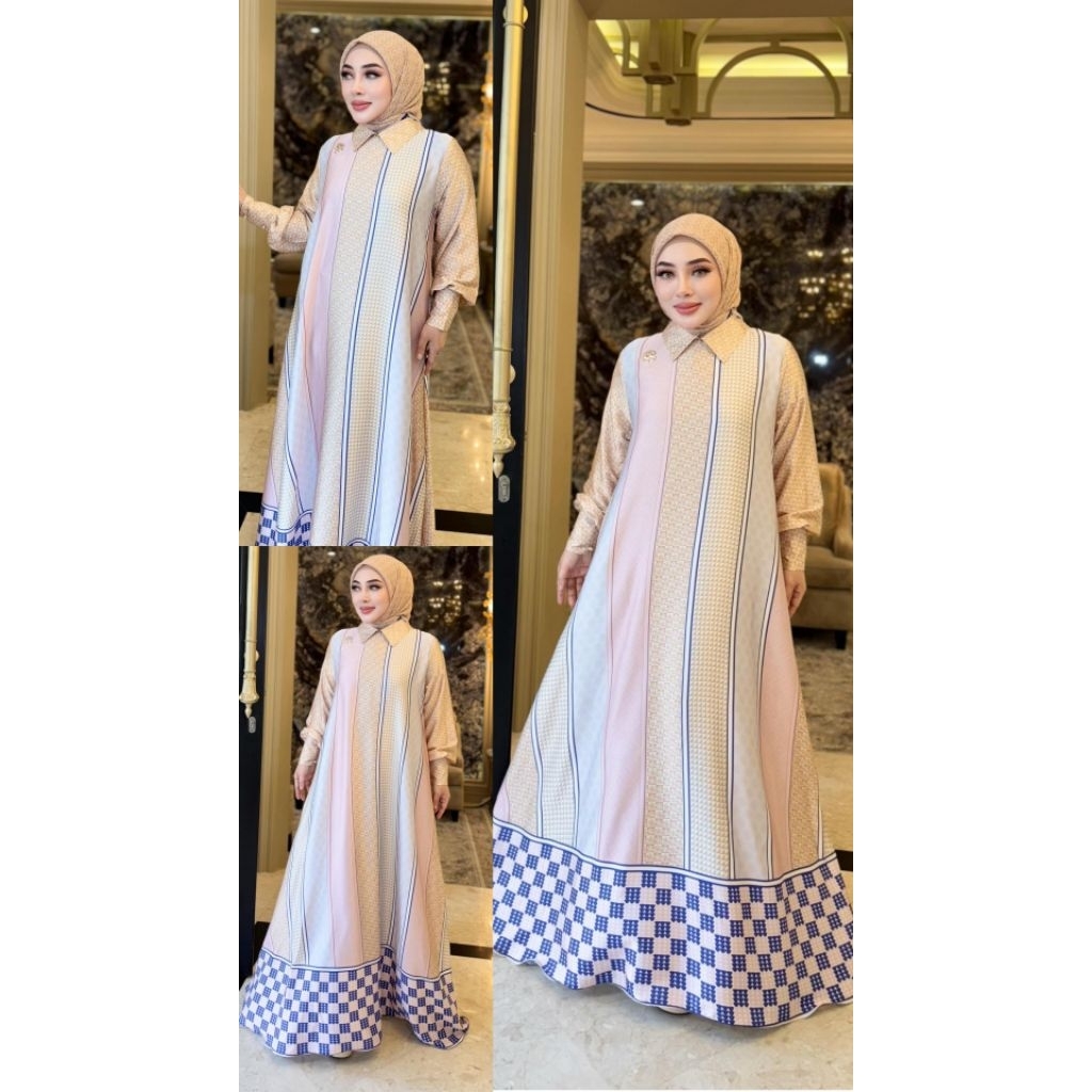 (BISA COD) 100% ORI GAMIS GARIS LEBAR BAWAH BY SHELLASAUKIA