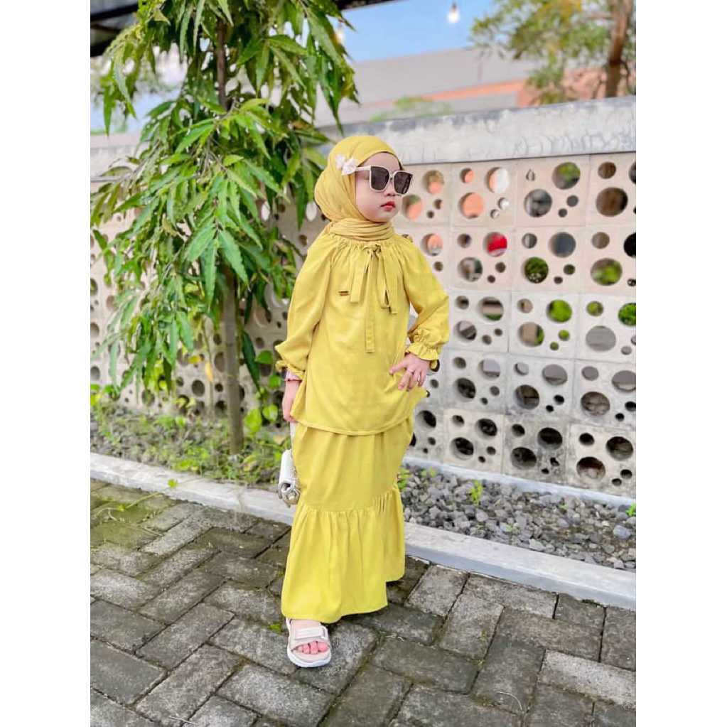 HARGA LAUNCHING//HANYA BAJU DAN ROK//oneset anak rayon polos// MAIA oneset anak bisa couple ibu anak
