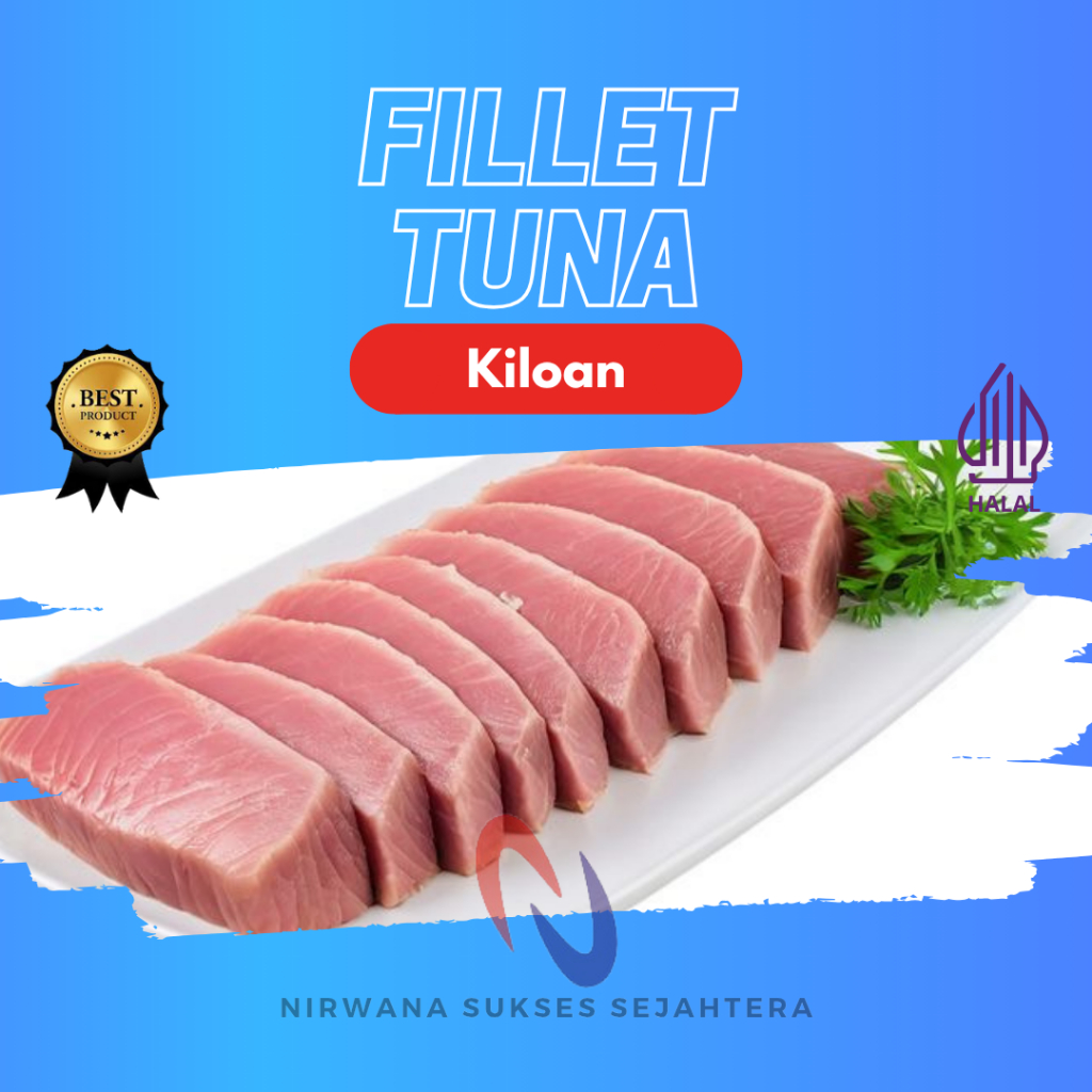 

FILLET IKAN TUNA, TUNA SAKU SEGAR / BONELESS TUNA FISH (TUNA PORTION 500 GRAM)