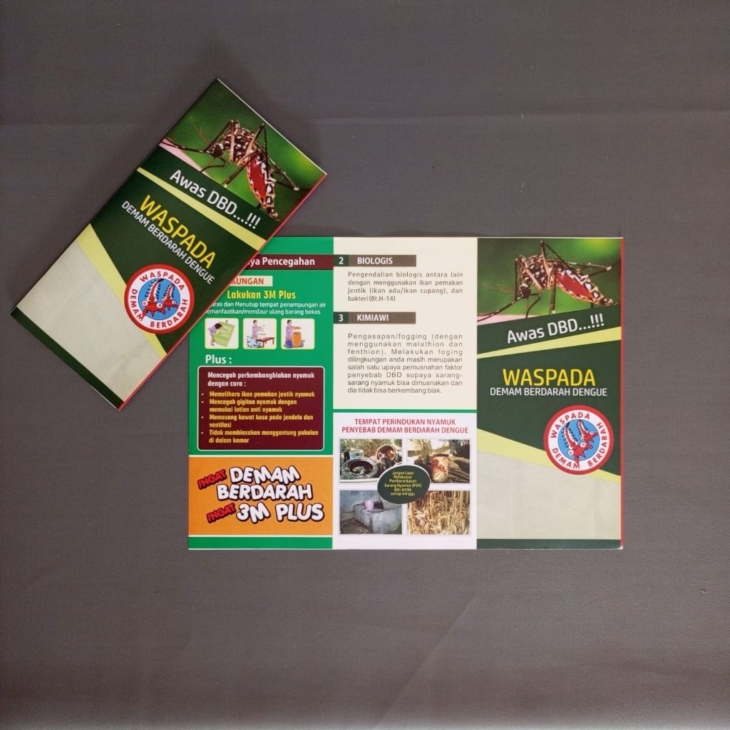 Leaflet / Brosur Kesehatan Waspada DBD , Brosur Multifungsi, Media Promkes Puskesmas