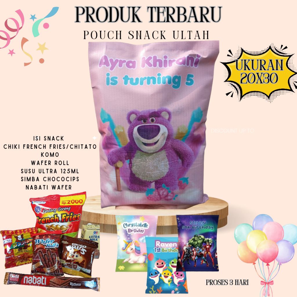 

BINGKISAN ULANG TAHUN ANAK POUCH SNACK ULANG TAHUN ANAK HAMPER POUCH SNACK ULTAH ANAK