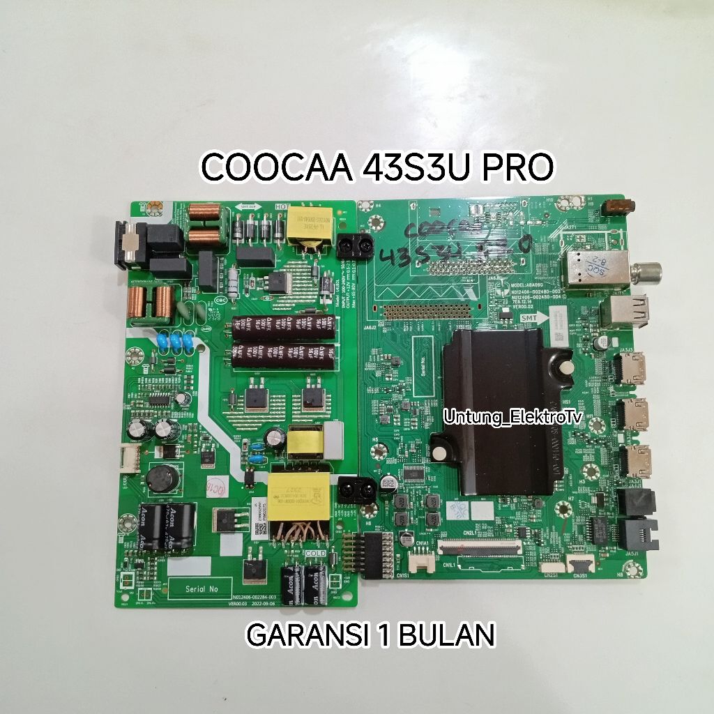 MB COOCAA 43S3U MAINBOARD-MOTHERBOARD-MODUL TV COOCAA 43S3U