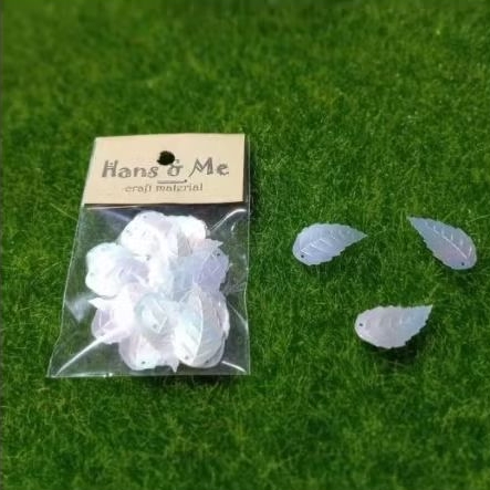 Payet / manik Daun Mangga Pelangi Gradasi 24mm