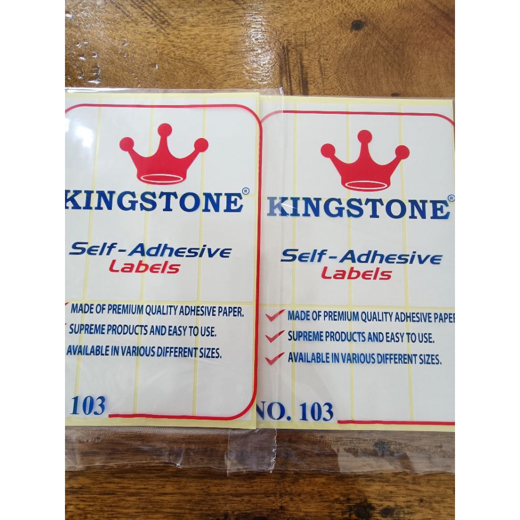 

KINGSTON LABEL NO 103
