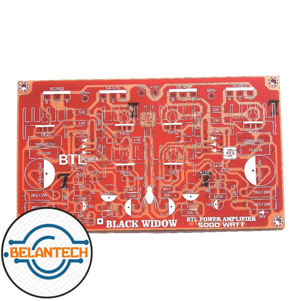 PCB Power Amplifier BLACK WIDOW Power SAFARI BTL