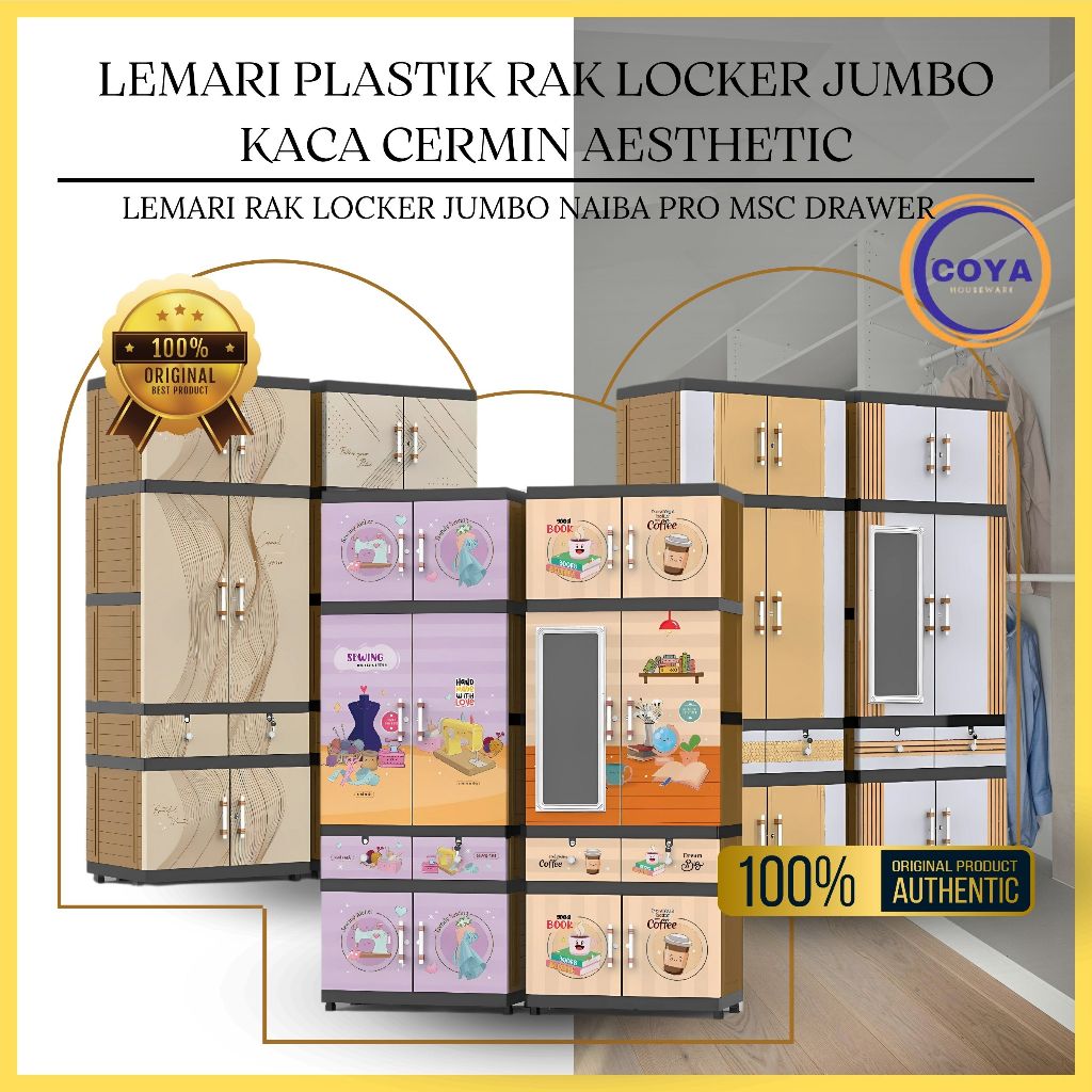 LEMARI PLASTIK RAK LOCKER SIMPLE | LEMARI RAK LOCKER JUMBO NAIBA PRO MSC DRAWER | NAIBA PRO MSC DRAW