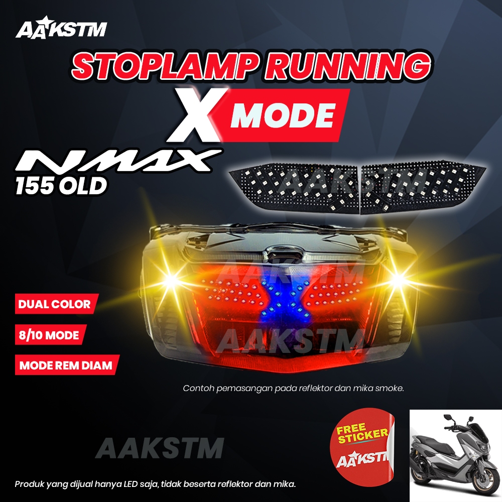 Lampu Rem Running X Mode Nmax Old LED 8 10 Mode Running Lampu Belakang Modifikasi Motor