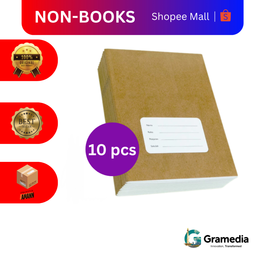 

Gramedia MKG - Estudee Buku Tulis K Kwarto 38 Sampul Coklat Isi 10