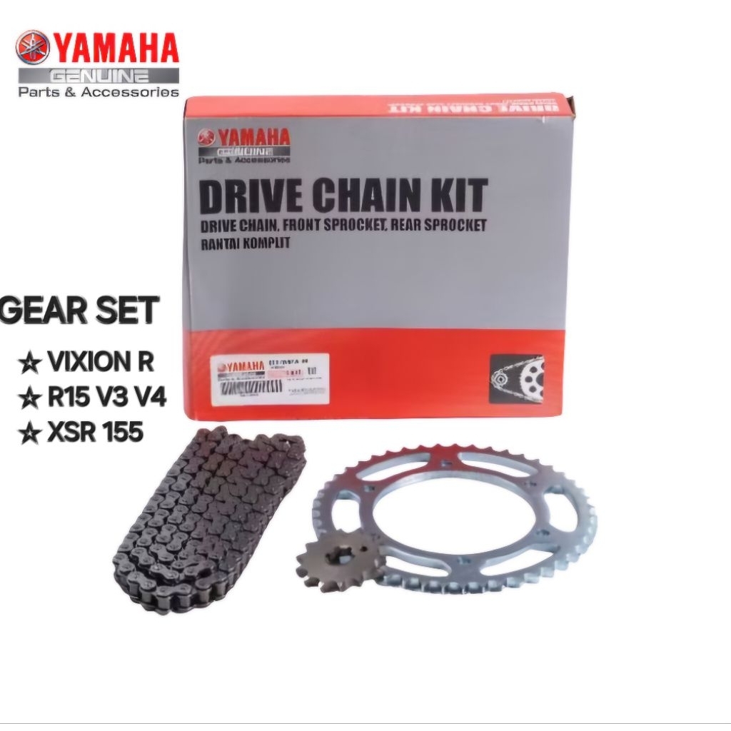 PAKET GEARSET GEAR SET R15 V3 R15 V4 VIXION R XSR 155 ORIGINAL YAMAHA