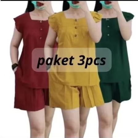 ONESET RAYON 3/4 TEBAL ADEM/SETELAN WANITA BANGKOK / BAJU SETELAN BANGKOK / BAJU SETELAN WANITA / ON