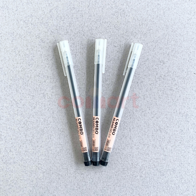 

1 PCS Pulpen Gel Transparant Combo Mano Tinta Hitam 0.5mm - Bolpoin Tinta Gel Cair - Pena Tinta Halus Quick Dry