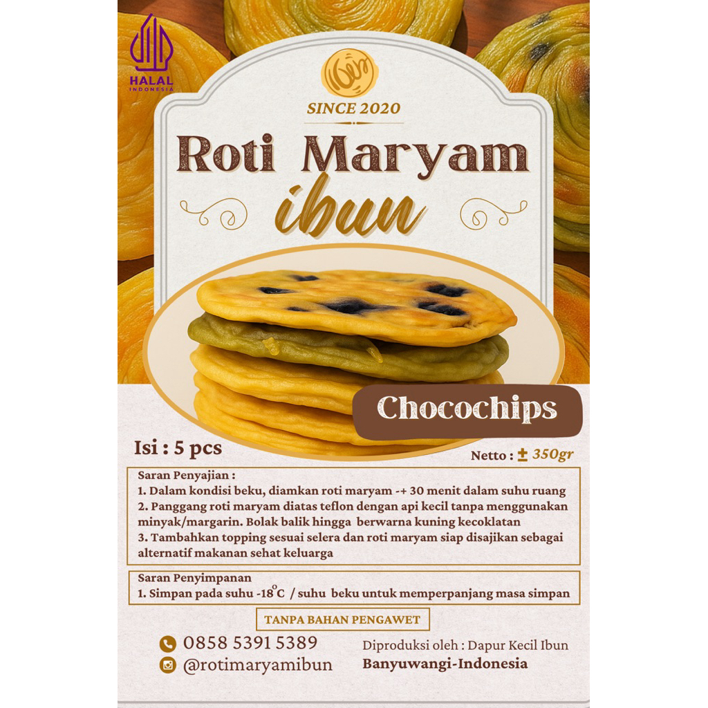 

ROTI MARYAM IBUN CHOCOCHIPS