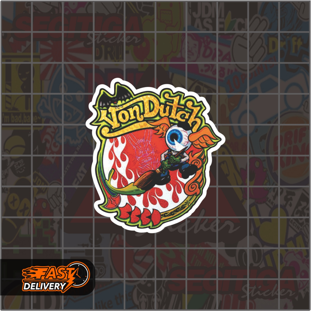 

Sticker Von Dutch V4 Ukuran 4.5 x 5 Cm