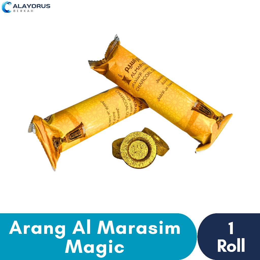 Arang Magic Briket Bukhur Tahan Lama Areng Bakar Dupa Buhur Gold Tanpa Lubang Premium Isi 10 Keping