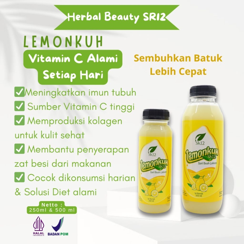 

LEMONKUH SR12 | SARI BUAH LEMON ASLI 99,96%| MINUMAN SARI LEMON| MINUMAN DIET | PENURUN BERAT BADAN