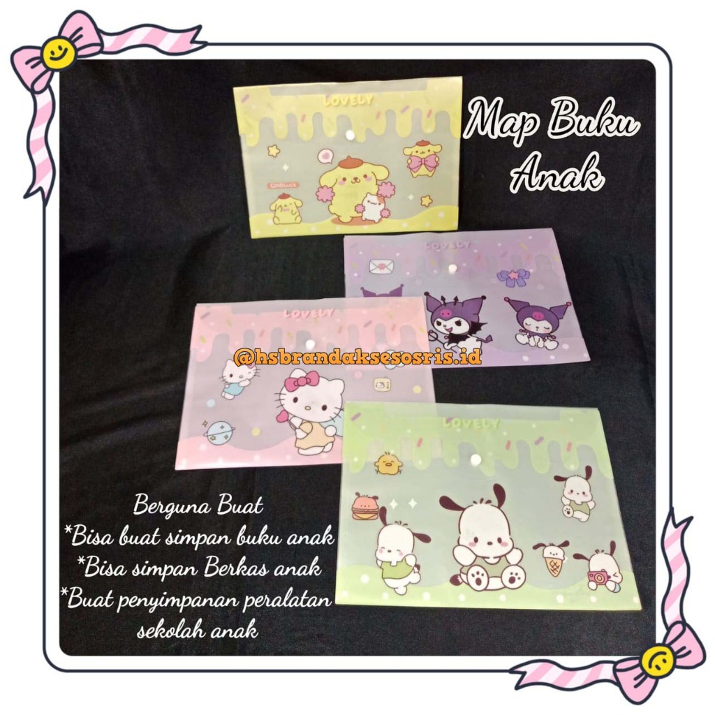 

MAP KANCING SANRIO UKURAN A4 /MAP UKURAN F4 / MAP SEKOLAH ANAK / MAP BUKU SEKOLAH ANAK / PERALATAN BUAT SEKOLAH ANAK / MK3730
