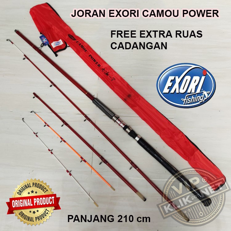 Joran Exori Camou Power 210cm Carbon Sambung Ori Section