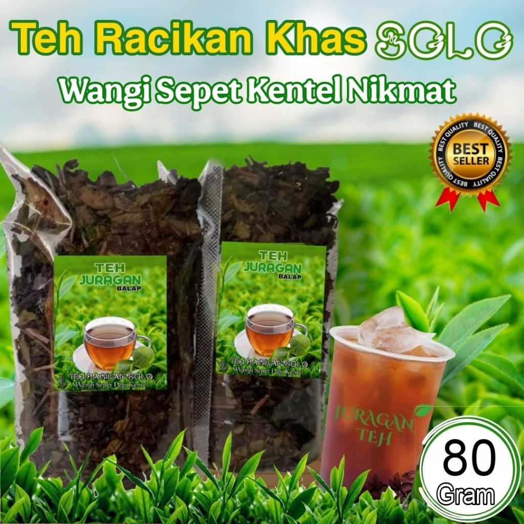 

Teh juragan Teh Racikan Asli Solo Wangi Sepet Kentel Nikmat 80gr