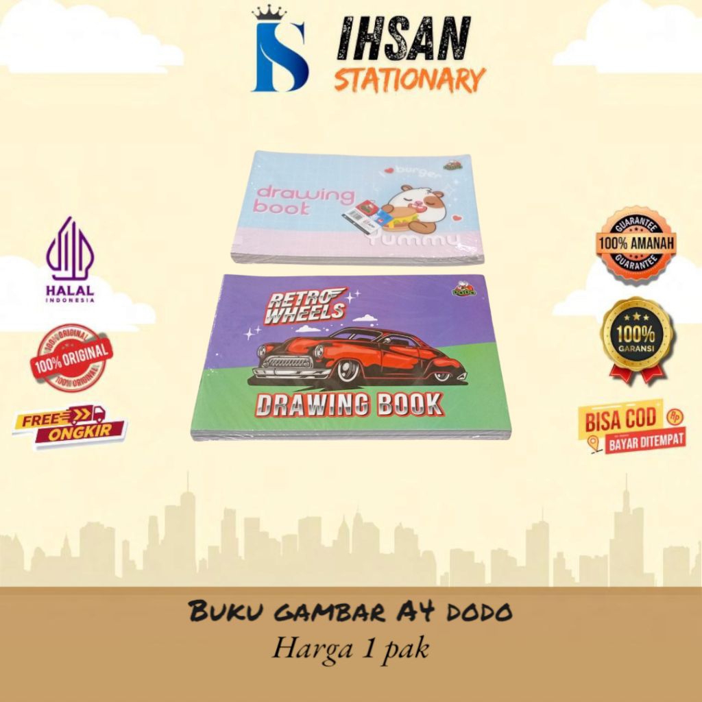 

buku gambar A4 dodo isi 10 buku (1 pak)
