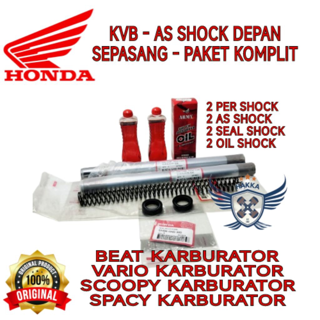 KVB ORIGINAL KOMPLIT AS SHOCK HONDA BEAT KARBU, AS SHOCK DEPAN HONDA VARIO KARBU, AS SHOCK DEPAN HON