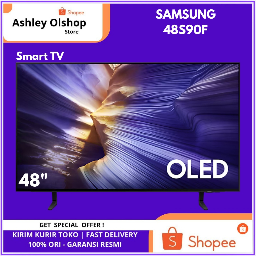OLED TV Samsung 48 Inch QA48S90FAEXXD Smart TV 48S90F Samsung 4K S90F [2025]