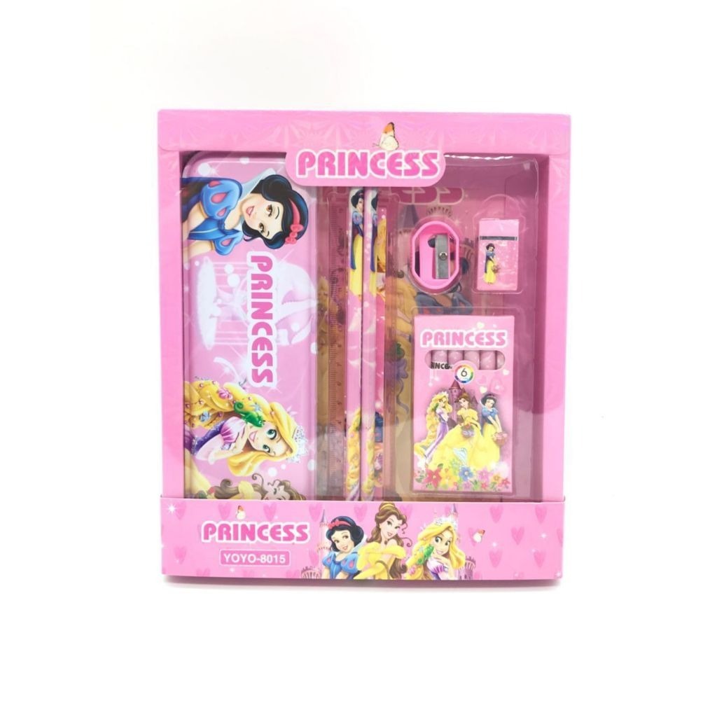

Stationery set YOYO-8015 / Kotak pensil 7IN1 / Paket alat tulis set - Princess