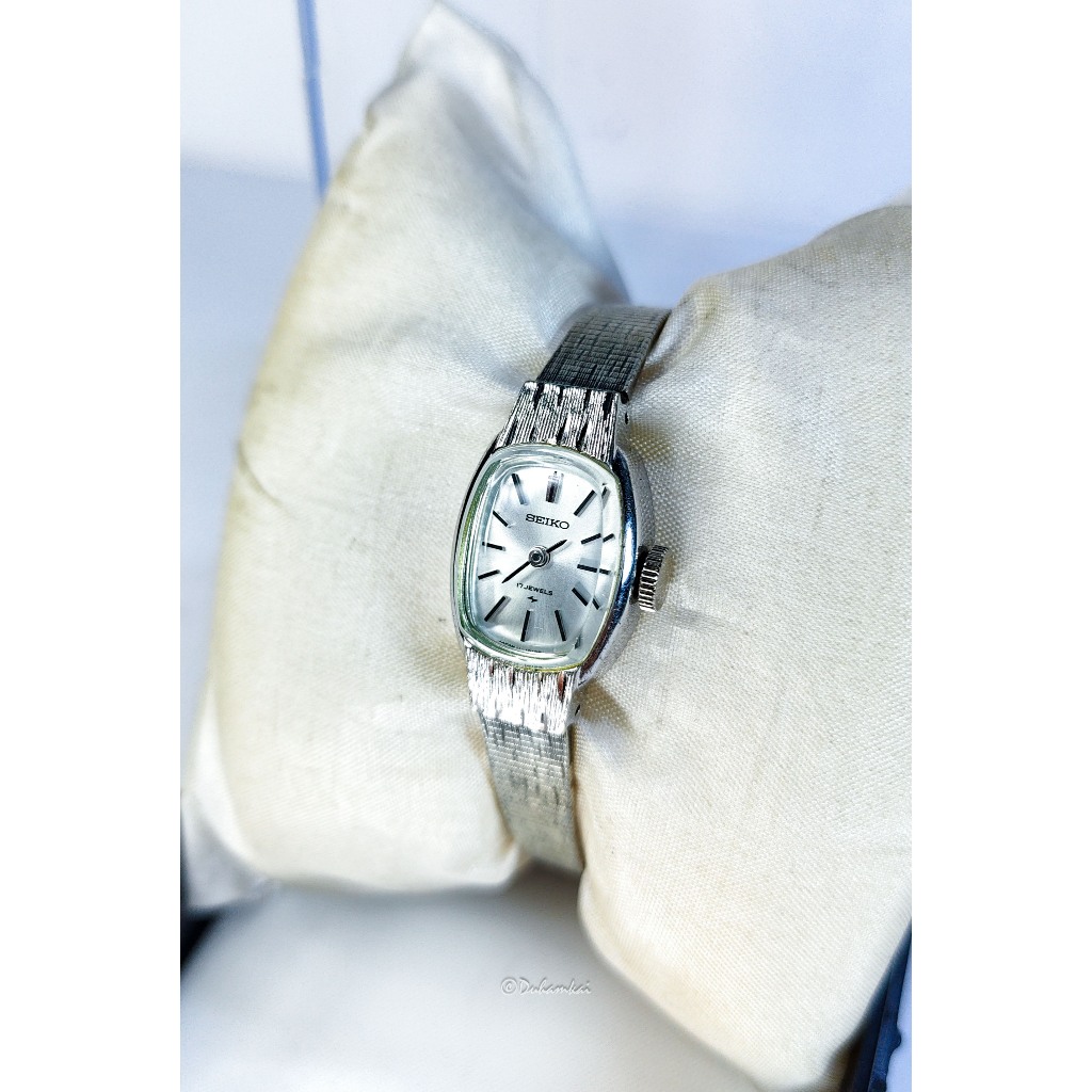 Seiko Ladies Manual Wind WGP White Gold Plating Classic Vintage Jam Wanita Women NOT Automatic Excel