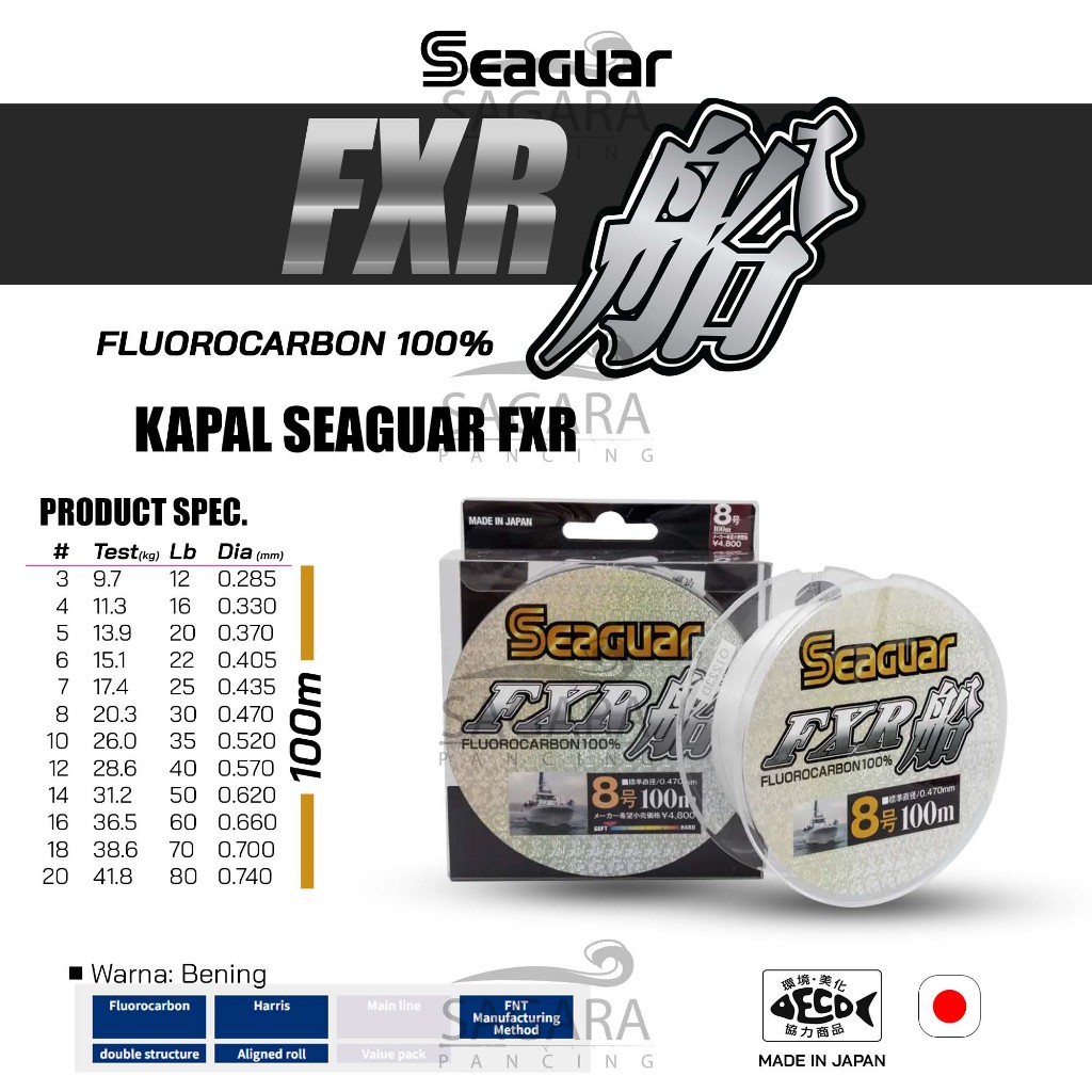 Senar Leader Seaguar FXR 100% FluoroCarbon Senar Pancing