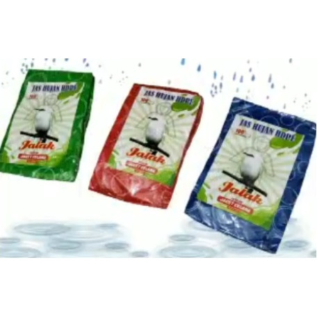 Jas Hujan Setelan Jaket + Celana Plastik HDPE POLKADOT