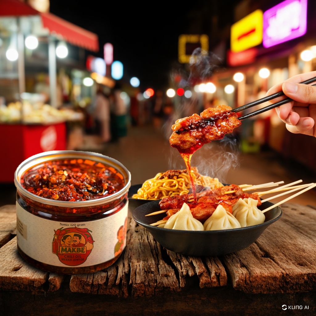 

Sambal Chili Oil Halal Pedas 120 Gram - Sambel Makbe Chili Oil Pedas Cabe Kering Chili Oil - kemasan kaleng lauk enak pedas asli homemade aneka sambal - Sambal Nagih Viral - Rumah Emak & Babeh Juara