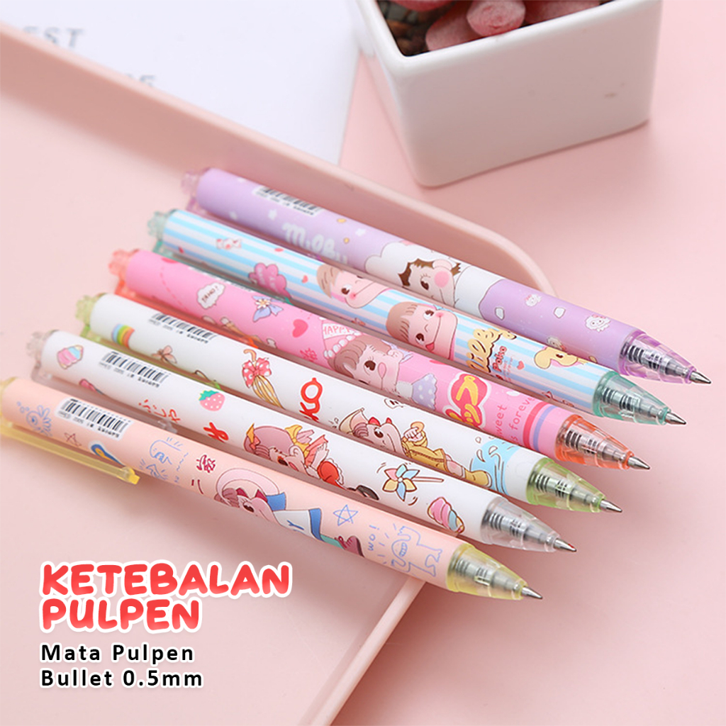 

Pulpen Gel Motif Kartun SET ISI 6 Pulpen Pelajar Dan Kantor Pena Lucu Cherry Maruko Stationery Tinta Hitam 605