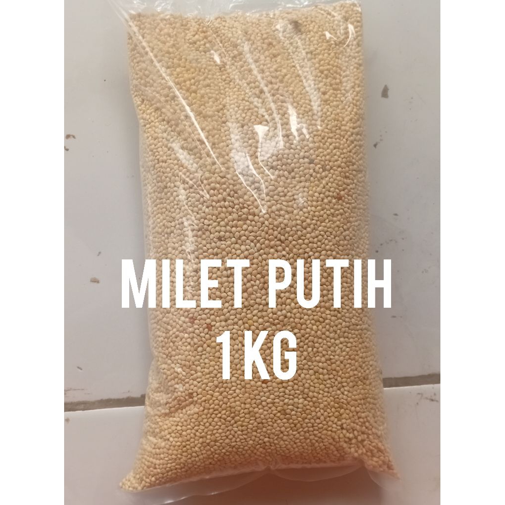 Milet putih original pakan Perkutut  bermutu 1 kg