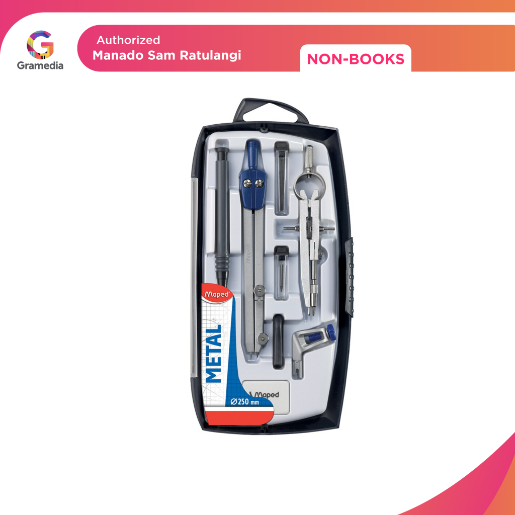 

Gramedia Manado-Maped Focus Metal Compass 8 PCS In Box