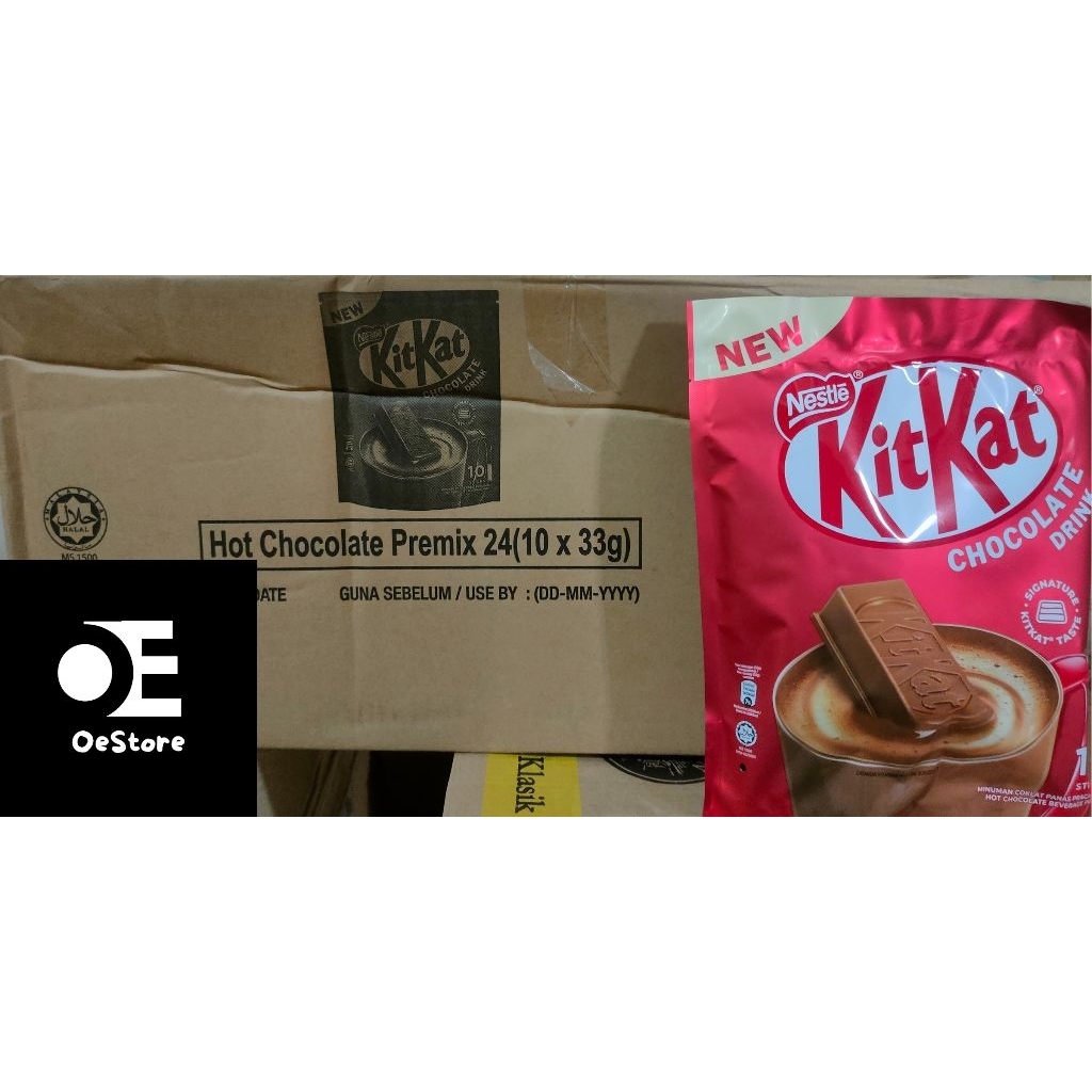 

KitKat Chocolate Drink Original Malaysia 1Dus (24Bags x 10s x 33Grm) Ready