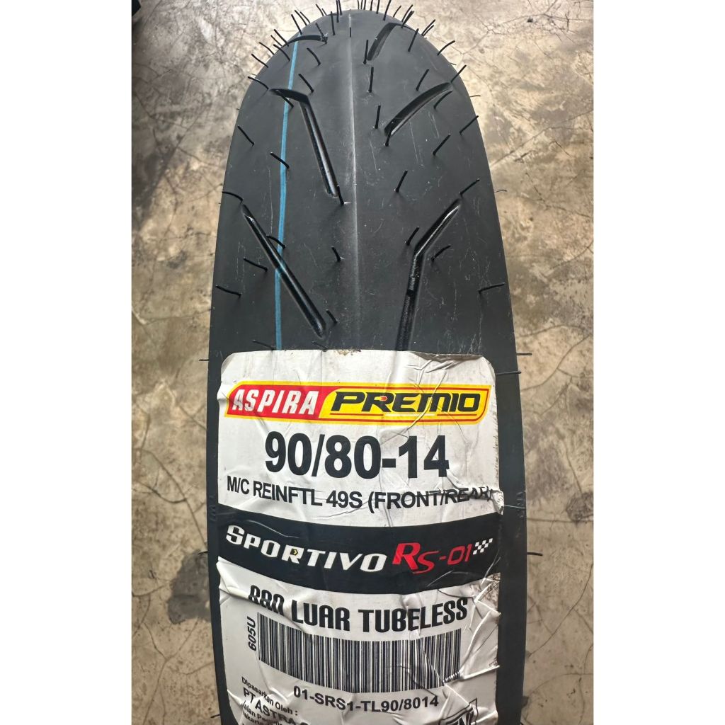 BAN ASPIRA PREMIO MATIC RING 14 90/80-14 ASPIRA PREMIO ORIGINAL NEW produksi 2025