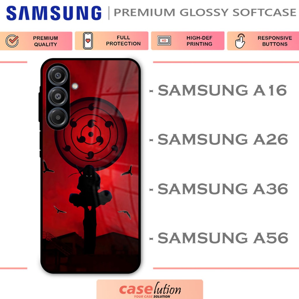 Glossy Softcase For Samsung A16 | A26 | A36 | A56 [Uchiha Itachi]