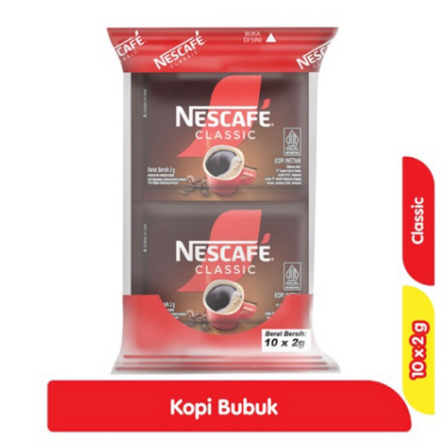 

Nescafe kopi classic sachet 10pcs x 2gr