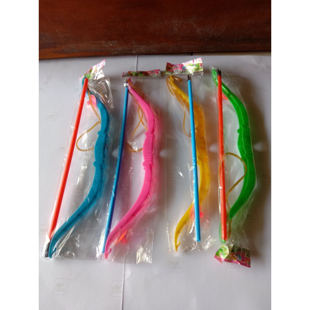 Panah mainan panahan plastik/mainan busur panah/mainan panah warna warni