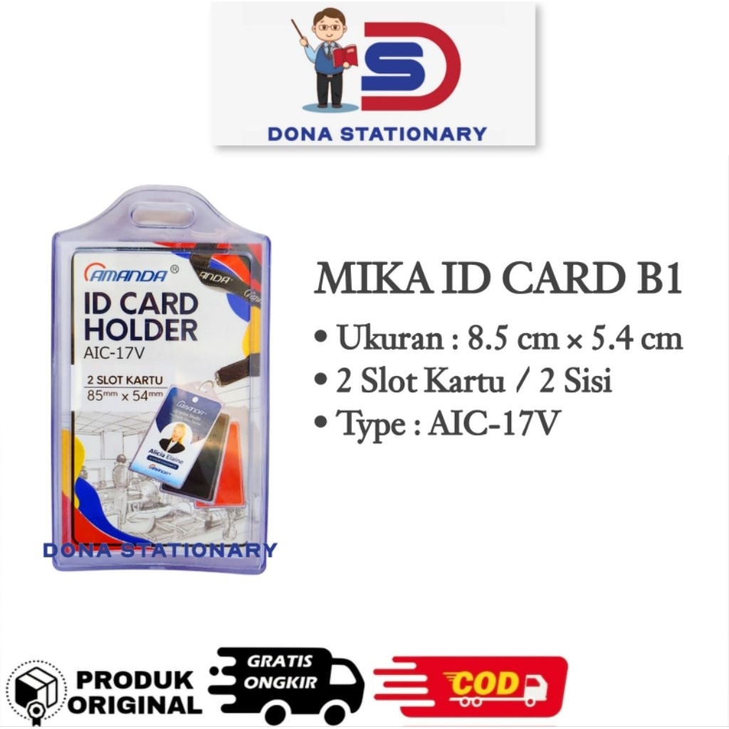 

AMANDA ID CARD HOLDER SILICON 2 SISI / ID CARD AMANDA 2 SISI