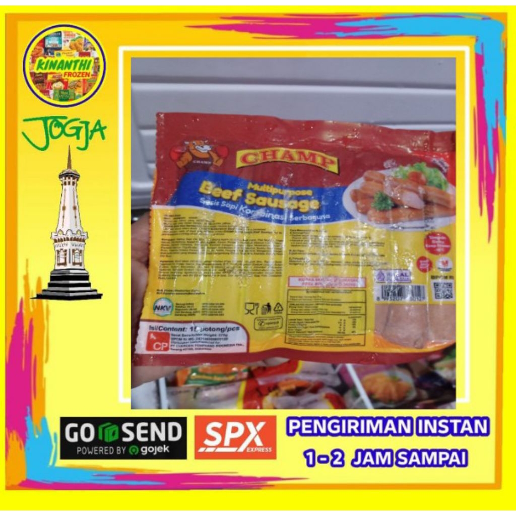 

Sosis Champ sapi isi 15,375gr,Jogja Frozen