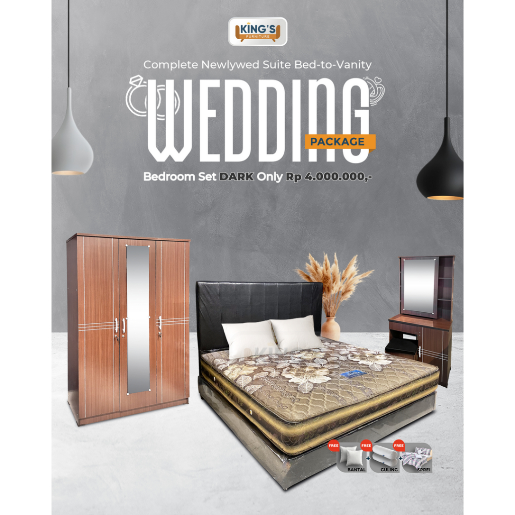 KINGS FURNITURE PONTIANAK -  PAKET WEDDING DARK || WEDDING PACKAGE - PAKET MARRIED - PAKET NIKAH - P