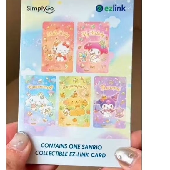 Kartu EZ Link Sanrio/Kartu MRT Singapore hello kitty kuromi cinnamoroll pompurin