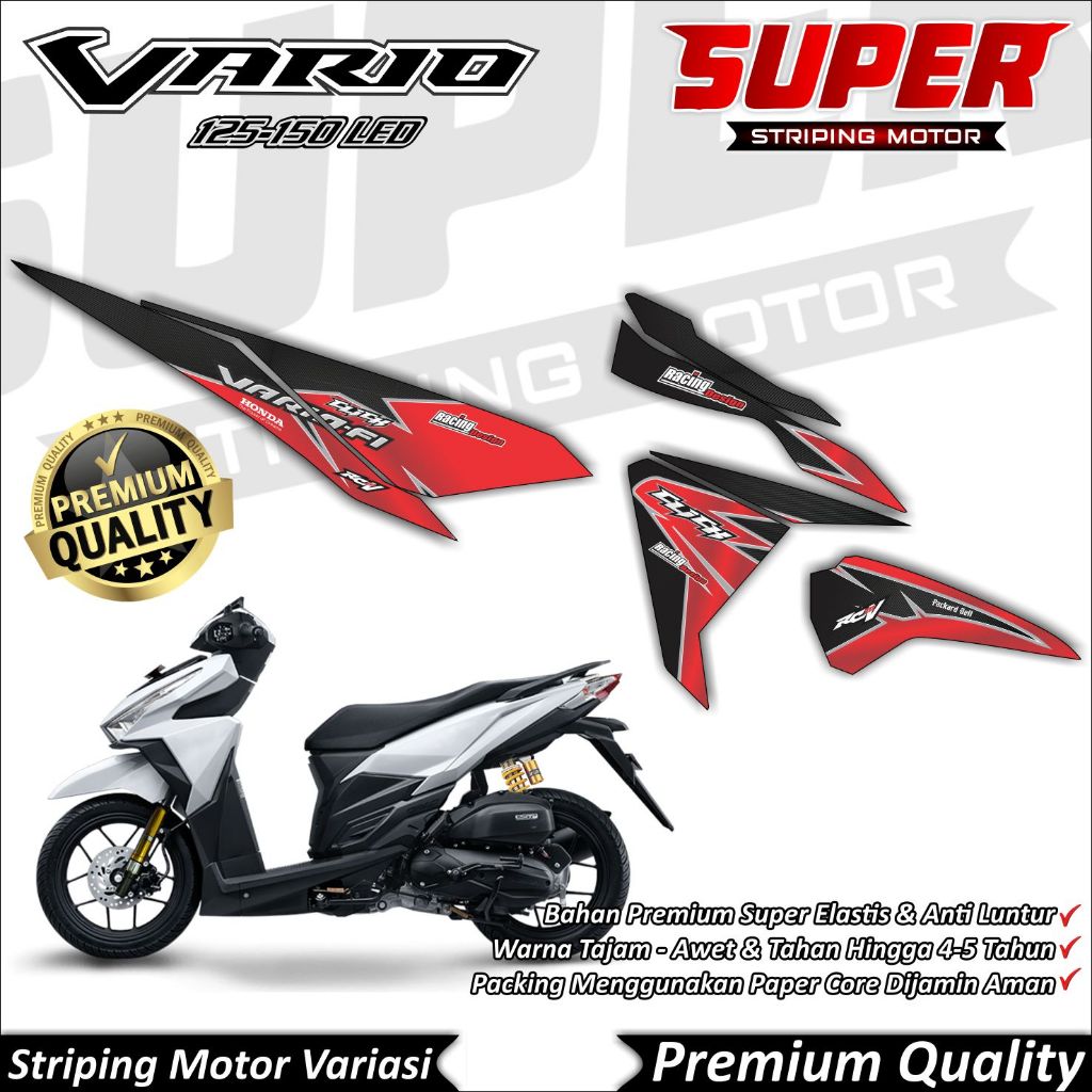 Stiker Vario 125 150 LED Anti Luntur keren Striping Vario LED Striping Honda Vario 125 150 LED Click