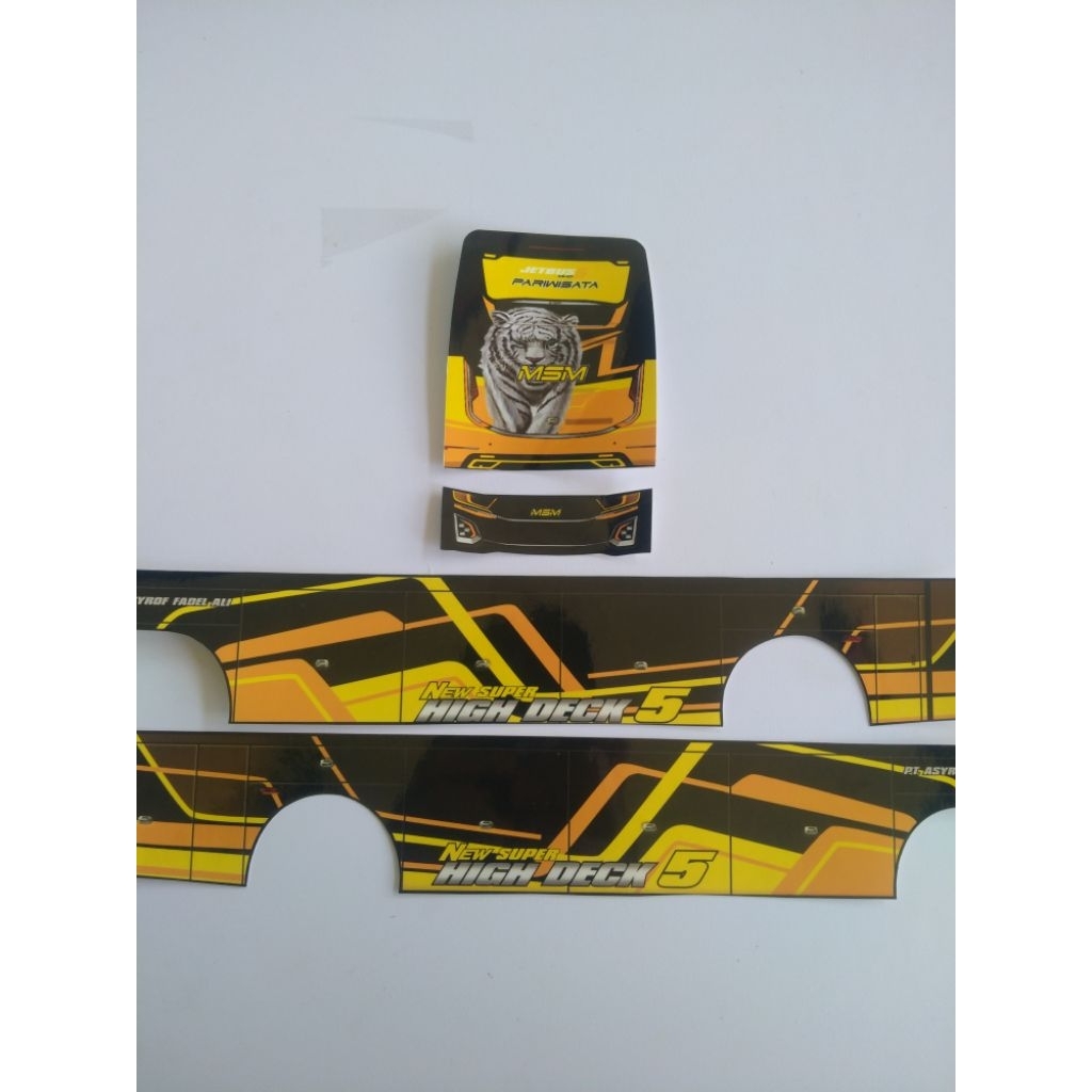 Stiker livery MSM Asyrof miniatur bus