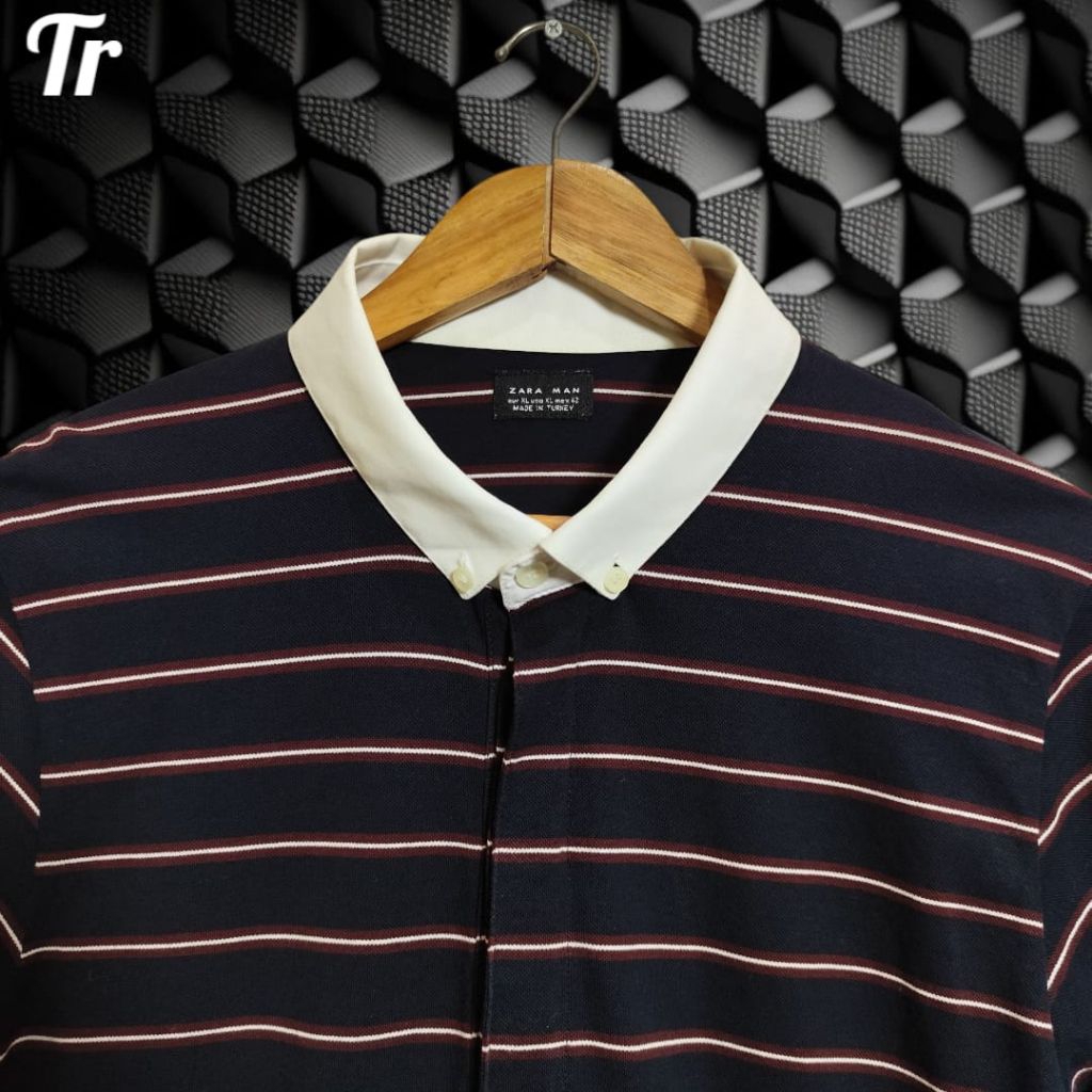 ZARA Kaos kerah polo shirt pria