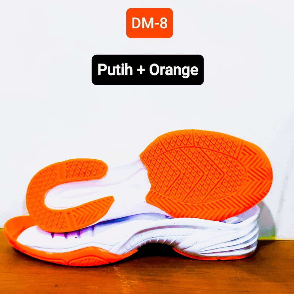 BIG PROMO NEW DM-8 BERDECIT Outsole Sepatu Badminton, Tennis, Volley, Basket (Phylon +