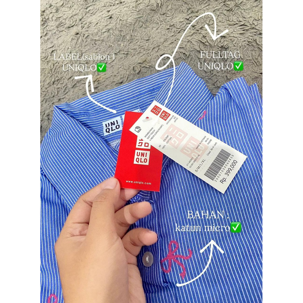 KEMEJA PITA PREMIUM UNIQLO FULL TAG