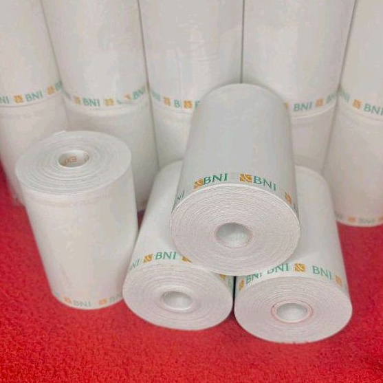 

Kertas struk thermal EDC logo BNI 57x4mm paket 1 roll
