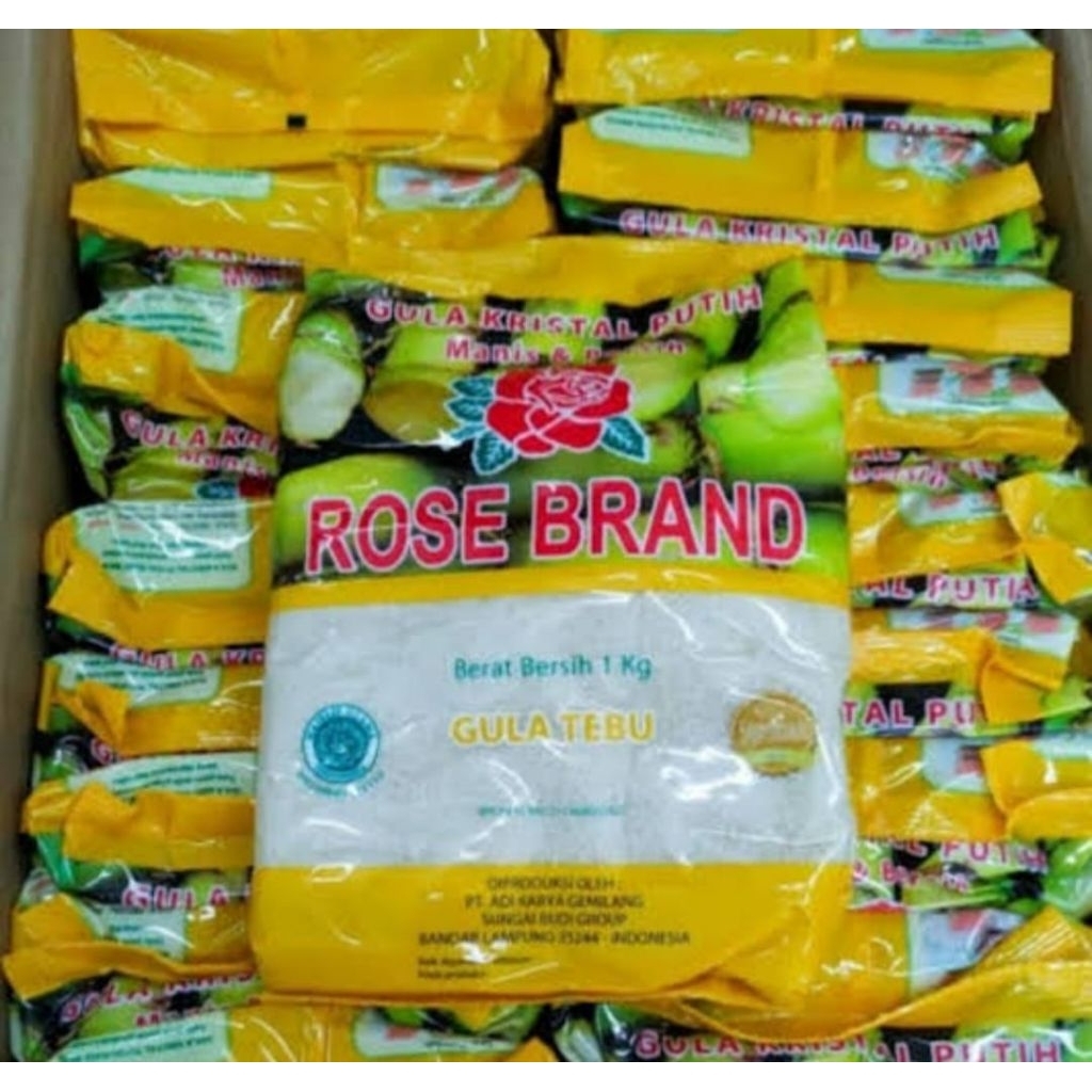 

Gula pasir rosebrand kemasan 1kg perkarton 20kg