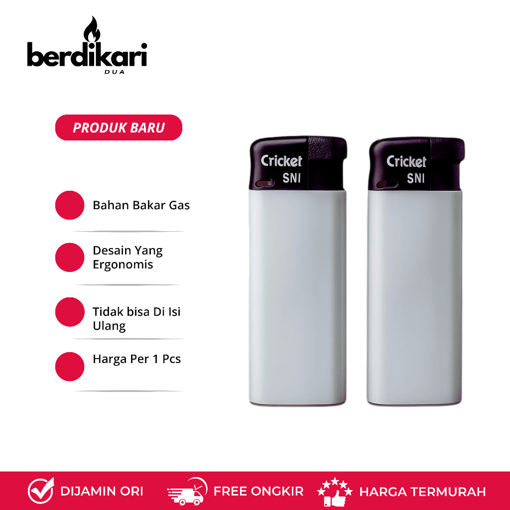 Mancis / Korek Api Gas Roda Cricket Mini
